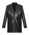 Rick Owens Mens Black Lido Single-breasted Leather Jacket In Black