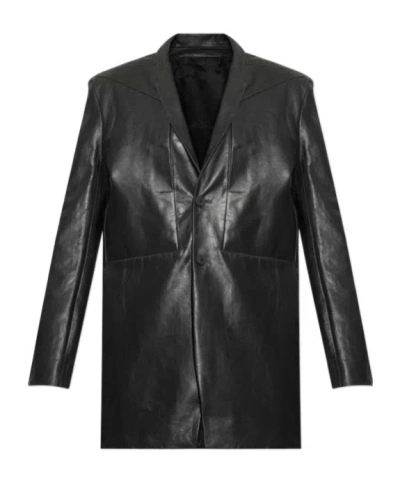 RICK OWENS RICK OWENS LIDO SINGLE BREASTED LEATHER JACKET