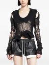 Rick Owens Net-knit Sweater In Black