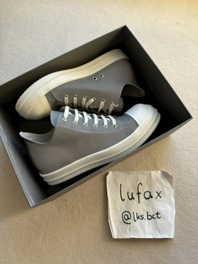 Pre-owned Rick Owens New | 1 Of 1 Sample Fw22 Runway Reflex Lowtop Ramones 44 Shoes In Grey