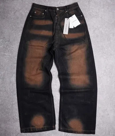 Pre-owned Rick Owens (new) Fw23 Mud-washed Geth Jeans In Multi