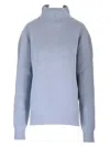 Rick Owens New Wool Sweater Knitwear Light Blue In Blue