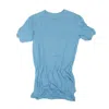 Rick Owens Nublu Light Blue Double Short Sleeve T-shirt In Blue