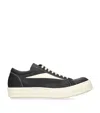 Rick Owens Nubuck Leather Low-top Sneakers