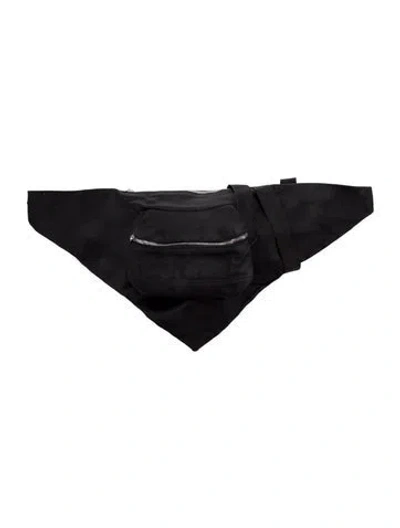 Pre-owned Rick Owens Nylon Belt Bag In Black