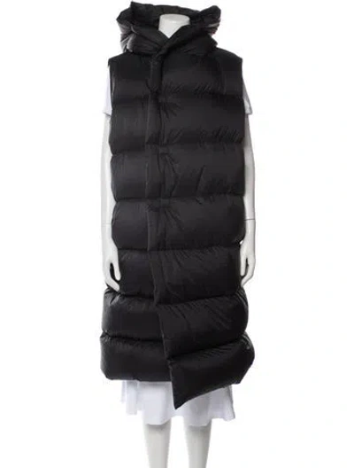 Pre-owned Rick Owens Nylon Down Coat In Black