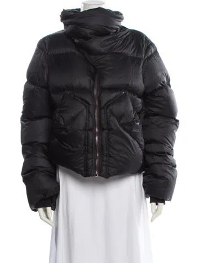 Pre-owned Rick Owens Nylon Down Coat In Black