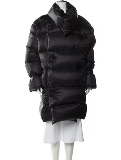 Pre-owned Rick Owens Nylon Down Coat In Black