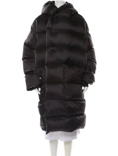 Pre-owned Rick Owens Nylon Down Coat W/ Tags In Black
