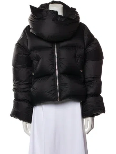 Pre-owned Rick Owens Nylon Down Jacket In Black