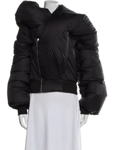 Pre-owned Rick Owens Nylon Down Jacket In Black
