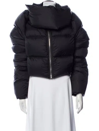 Pre-owned Rick Owens Nylon Down Jacket In Black