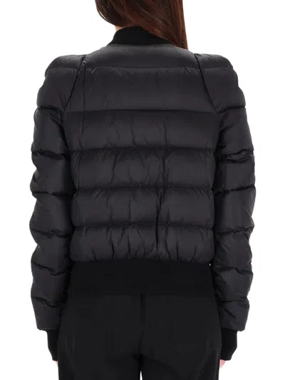 Rick Owens Nylon Down Jacket In Black