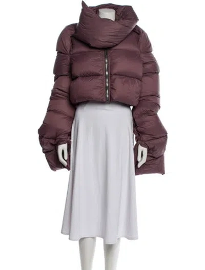 Pre-owned Rick Owens Nylon Down Jacket W/ Tags In Pink