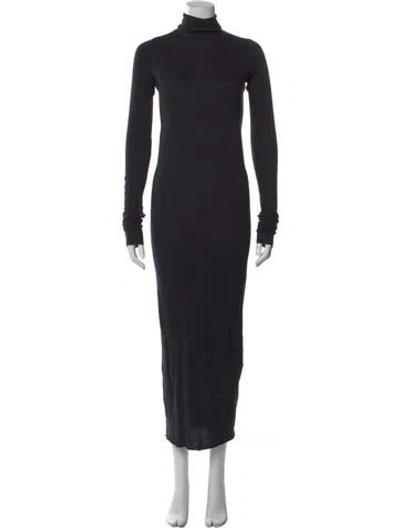 Pre-owned Rick Owens Nylon Long Dress In Gray