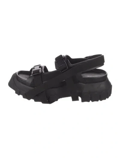 Pre-owned Rick Owens Nylon Sandals In Black
