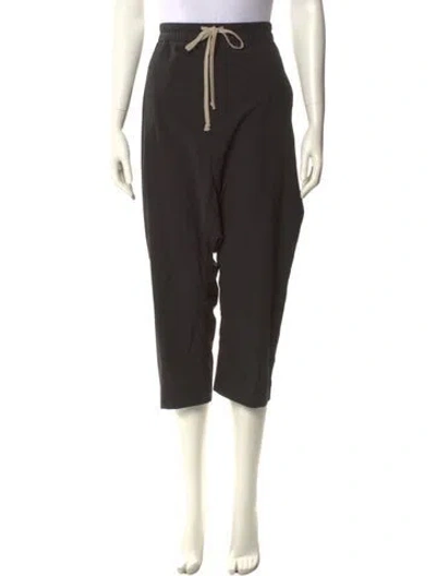 Pre-owned Rick Owens Nylon Straight Leg Pants In Black