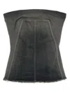 Rick Owens Strapless Panel Detailing Top In Black