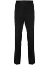 Rick Owens Off-centre Tapered-leg Trousers In Black