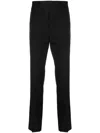 Rick Owens Off-centre Tapered-leg Trousers In Black