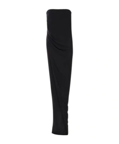Rick Owens Off Shoulder Dress In Black