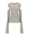 Rick Owens Woman Sweater Beige Size L Cotton In Gray