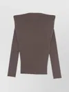 Rick Owens Off-the-shoulder Knitwear Front Slit In Brown