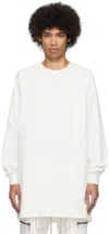 Rick Owens Off-white Baseball Sweatshirt In 11 Milk