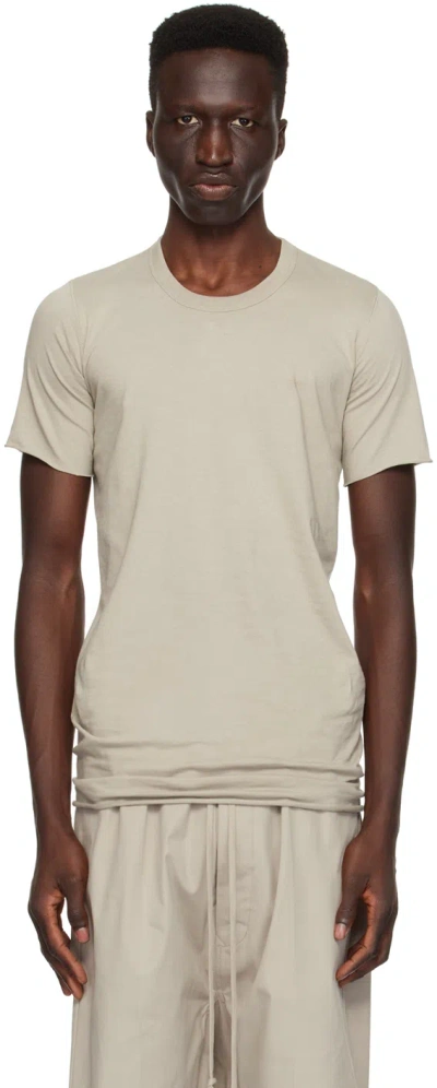 Rick Owens Off-white Basic T-shirt In 08 Pearl