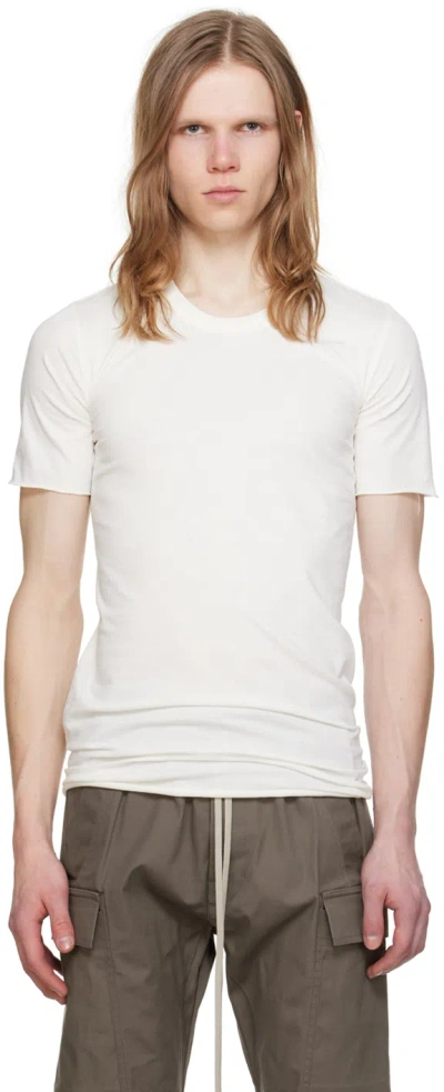 Rick Owens Off-white Basic T-shirt In 11 Milk