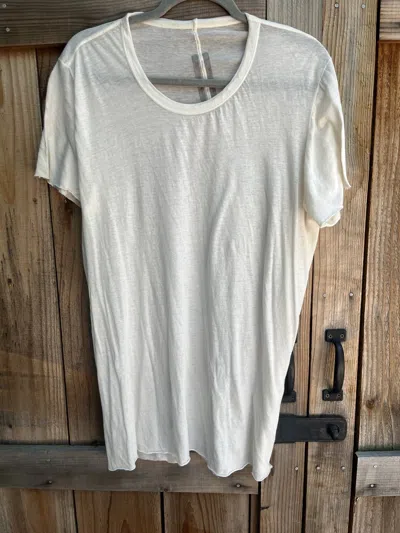 Pre-owned Rick Owens Off-white Basic T-shirt In Natural