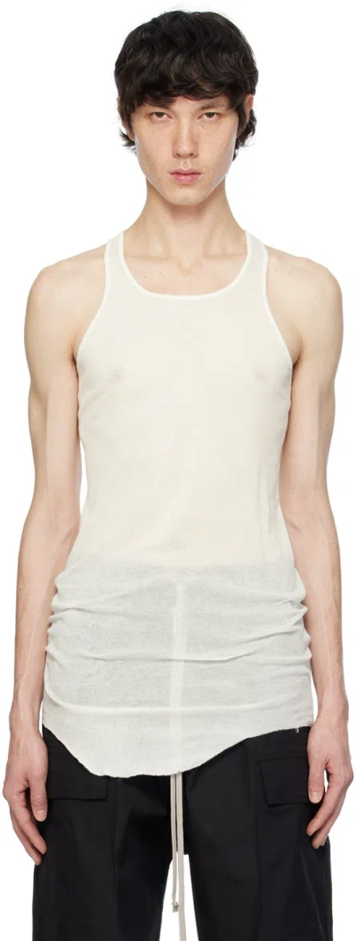 Rick Owens Off-white Basic Tank Top In 11 Milk