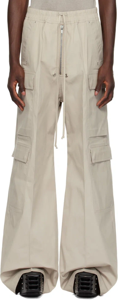 Rick Owens Off-white Cargobelas Cargo Pants In 08 Pearl