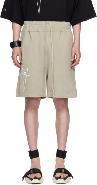 Rick Owens Off-white Champion Edition French Terry Shorts