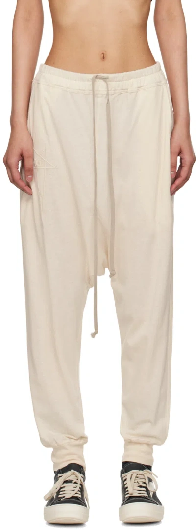 Rick Owens Off-white Champion Edition Lounge Pants In 21 Natural