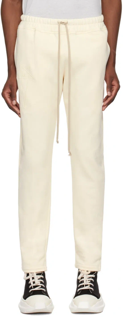 Rick Owens Off-white Champion Edition Prisoner Sweatpants In 21 Natural