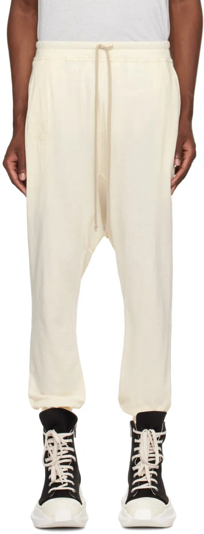 Rick Owens Off-white Champion Edition Prisoner Sweatpants In 21 Natural