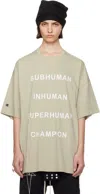 Rick Owens Off-white Champion Edition Tommy T-shirt
