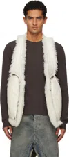 Rick Owens Off-white Concordians Bauhaus Shearling Vest In Brown