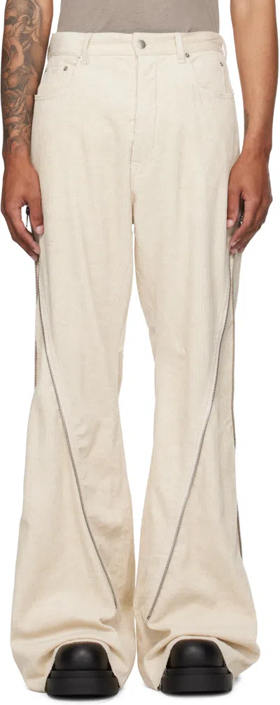Rick Owens Off-white Concordians Bolan Banana Trousers In Neutral