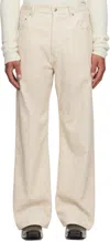 Rick Owens Off-white Concordians Bolan Bootcut Trousers In Neutral