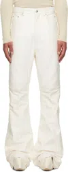 Rick Owens Off-white Concordians Bolan Leather Pants In White