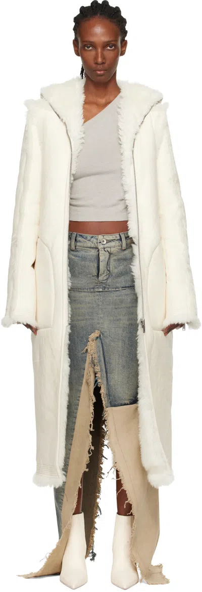 Rick Owens Off-white Concordians Klaus Reversible Shearling Coat
