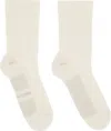 Rick Owens Off-white Concordians Knit Glitter Socks In Neutral
