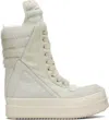 Rick Owens Off-white Concordians Megageobaskets Sneakers In White