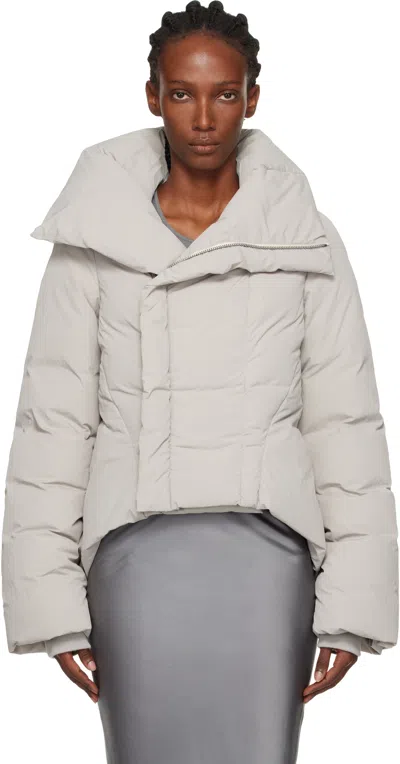 Rick Owens Off-white Concordians Naska Down Jacket In Animal Print