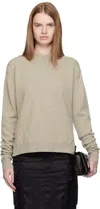 Rick Owens Off-white Concordians Round Neck Sweater In Gray