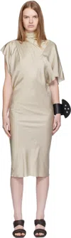 Rick Owens Off-white Concordians Seb Midi Dress In Neutral