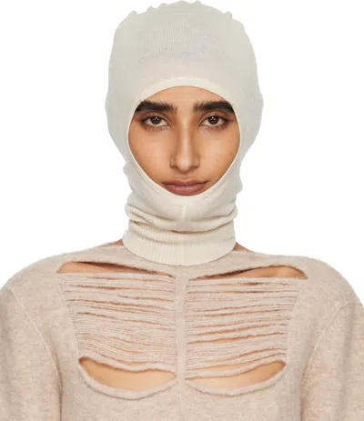 Rick Owens Off-white Concordians Skull Balaclava In Neutral