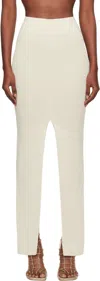 Rick Owens Off-white Concordians Sliced Midi Skirt In Neutral